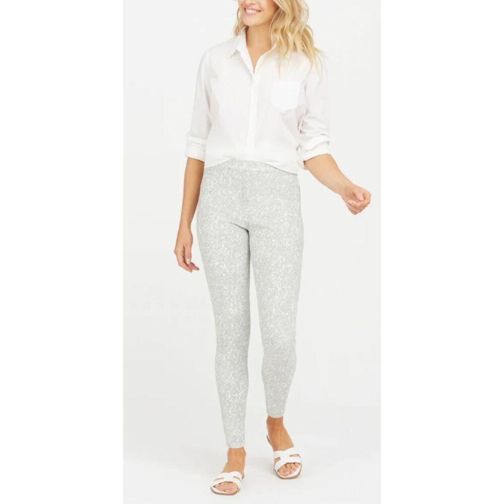 Spanx Ankle Jean-ish Leggings Speckled Gray NWT